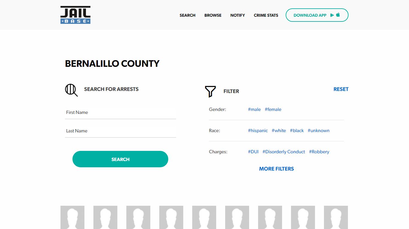 Bernalillo County Jail Inmate Search and Mugshots | JailBase